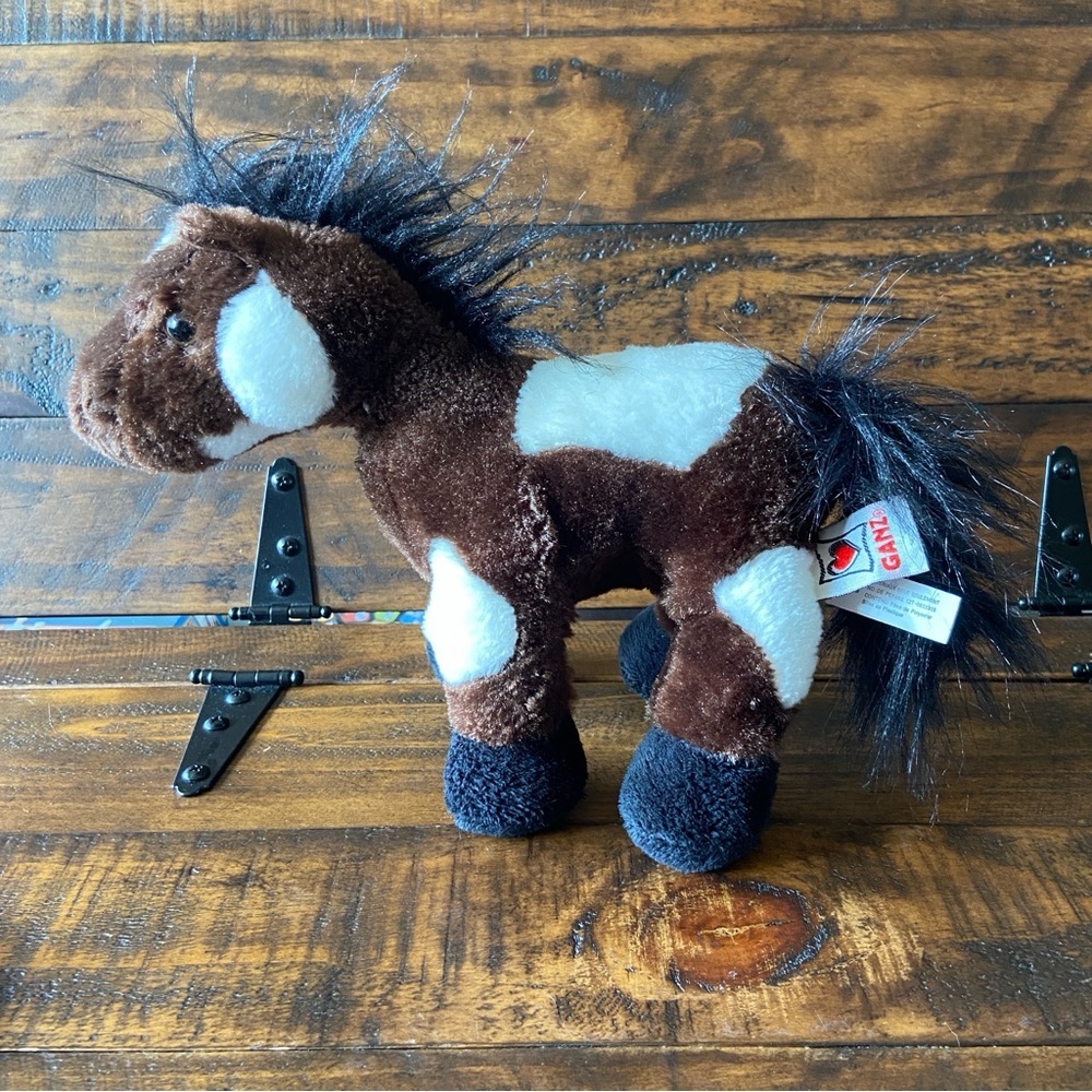 Ganz Pinto Horse‎ Brown White Plush Stuffed Animal Toy 8" No Code Retired